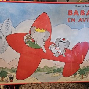 Vintage Babar "En Avion" Lauren de Brunho